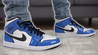 Air Jordan 1 Mid Signal Blue Review On Feet Youtube