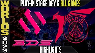 BDS vs PSG Highlights ALL GAMES | Worlds 2023 Play In Stage Day 6 | Team BDS vs PSG Talon