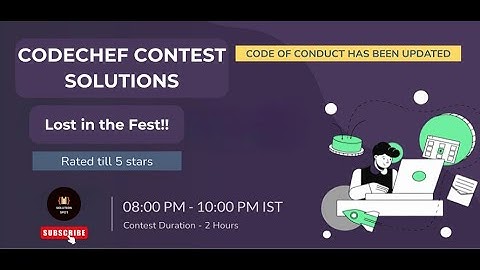 Lost in the Fest | CodeChef Solution | CodeChef Starter | @Solution_spot