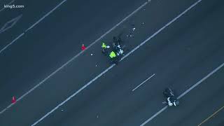 Bellevue police officers collide on I-405
