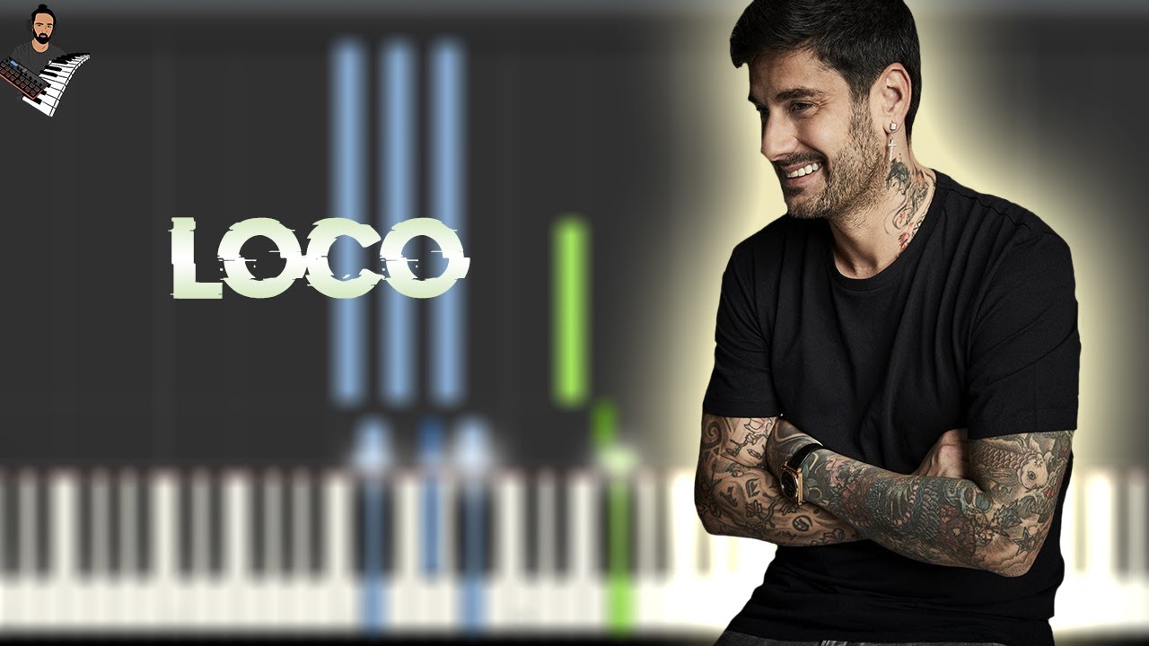 Melendi - Loco | Instrumental Piano Tutorial / Partitura / Karaoke / MIDI