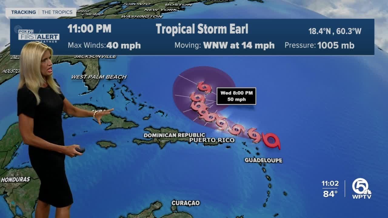 Tropical Storm Earl forms in Atlantic Ocean - YouTube