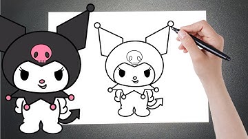 COMO DESENHAR A KUROMI DA HELLO KITTY - SANRIO