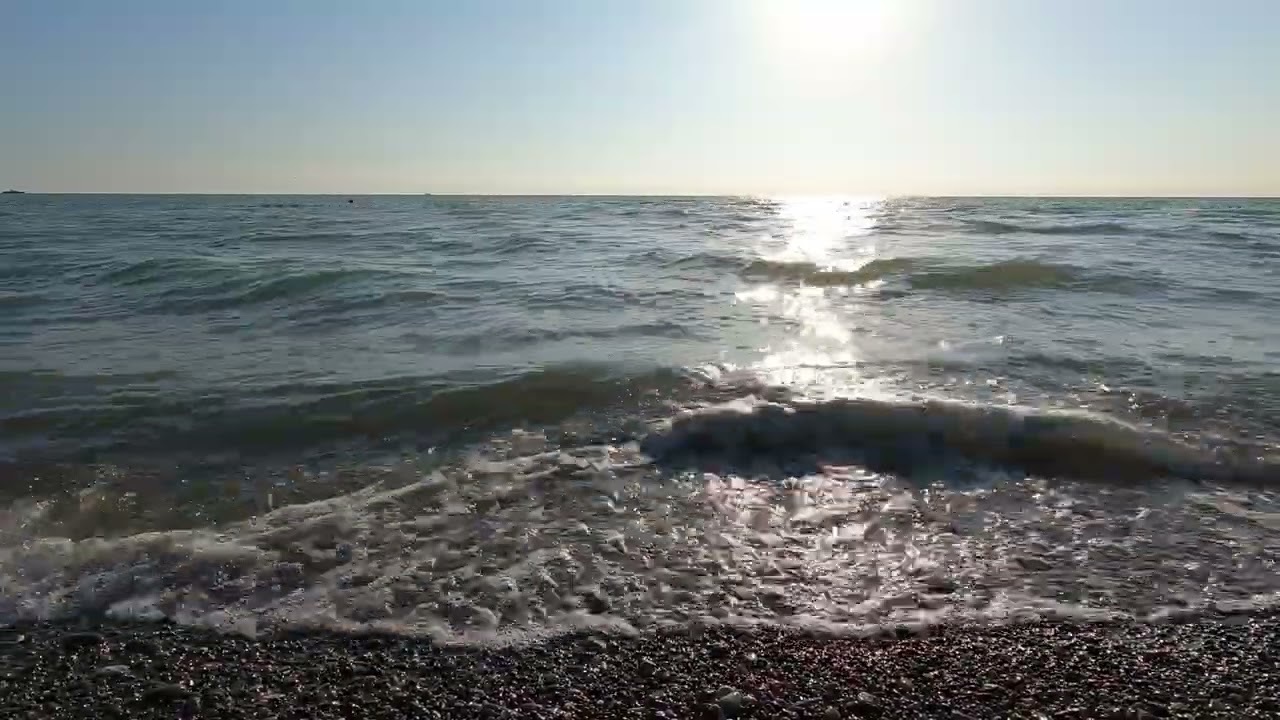 Healing sound of the sea. Sounds of the serf. Beautiful sea relaxation. UHD 4K.