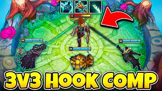 WE FINALLY PLAYED THE HOOK COMP IN 3V3 ARENA! (THIS IS HILARIOUS AND OP)