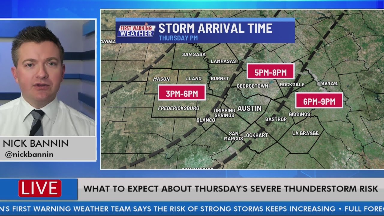 What to expect for severe thunderstorm risk Thursday - YouTube