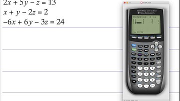 Solving Systems of Equations with 3 variables using a matrix on a ti 84+