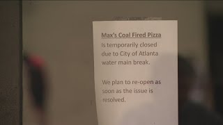 Broken water mains force nearby businesses to close in downtown Atlanta