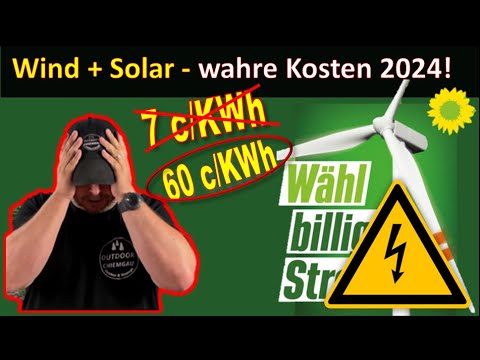 Solar + Windstrom fÃ¼r 60 c/kWh? - die wahren Kosten der Integration