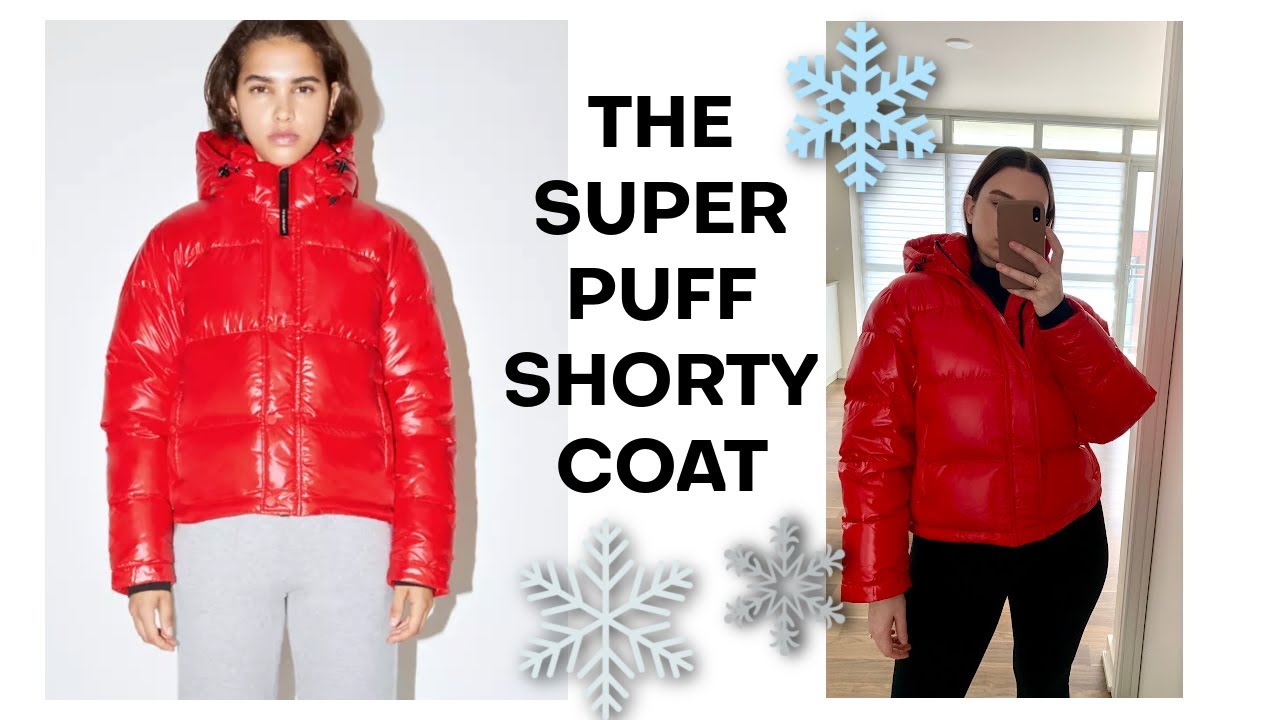 THE SUPER PUFF SHORTY COAT  ARITZIA TRY ON REVIEW + SIZE REFERENCE 