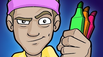 HIGHLIGHTER ART CHALLENGE! - Can you make ART with OFFICE SUPPLIES?