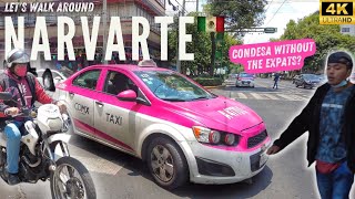 🇲🇽 NARVARTE, MEXICO CITY | Condesa WITHOUT the EXPATS? | 4K CITY WALKAROUND | Mexico Travel 2022