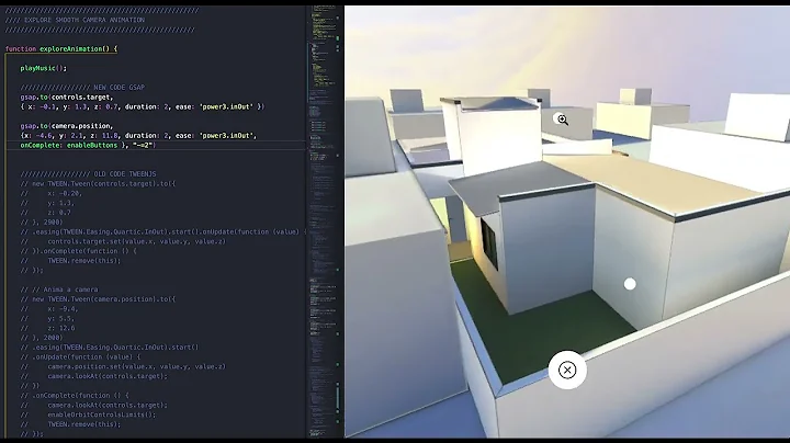 Threejs smooth camera animation with GSAP