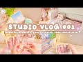 ☁️ Studio Vlog 1 ☁️ - unboxing products, quality checks, shop launch prep! 🤎