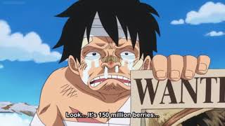Luffy and the crew reaction to his 1.5 billion bounty l One Piece English sub (HD)