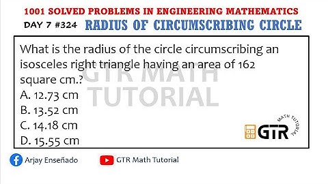 RADIUS OF CIRCUMSCRIBING CIRCLE | 1001 SOLVED PROBLEMS IN ENGINEERING MATHEMATICS | DAY 7 #324