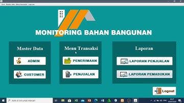 Demo Aplikasi Monitoring Bahan Bangunan Bebasis Java NetBeans