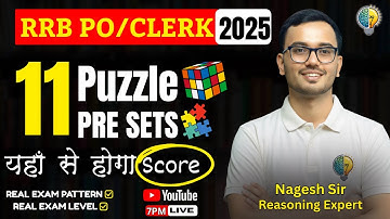 11 Puzzle for IBPS RRB PO/Clerk 2025 in One Shot by Nagesh sir