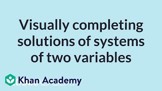 Visually Completing Solutions Of Systems Of Two Variables