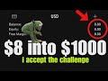 I accepted raising $8 into $1000 | challenge