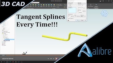 Alibre Design Tips and Tricks 8: How to get splines to be tangent RELIABLY!
