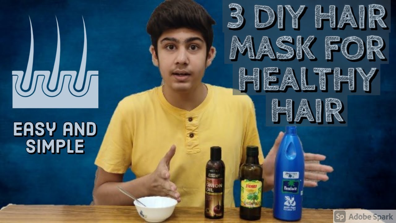 3 EASY DIY HAIR PACKS for Healthy Hair Men's Hairstyle YouTube