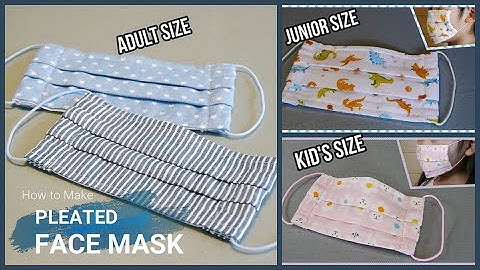 HOW TO MAKE PLEATED FACE MASK WITH NOSE WIRE | SEWING TUTORIAL  | English Ver.