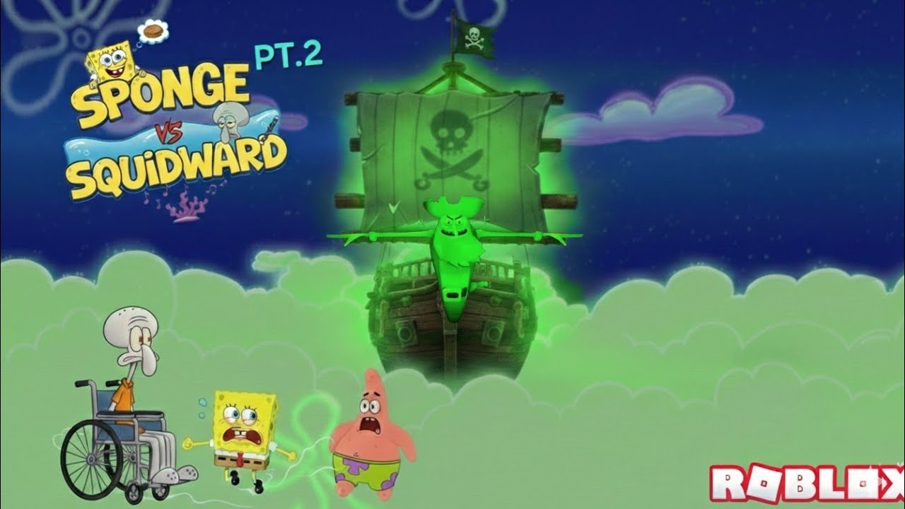 SPONGE VS SQUIDWARD PT.2 NEW MAP *Flying Dutchman* 🟢 (Roblox)