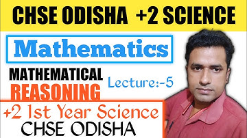 Exercise:-1(a)|+2 Mathematics|Mathematical Reasoning|1st year science|CHSE|Question no 1/conjunction