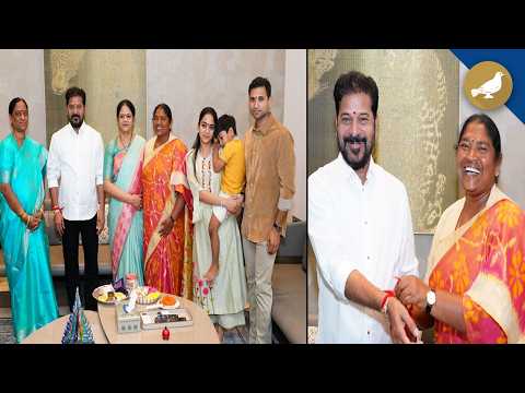 Lady ministers ties rakhi to Revanth reddy at residence amid disciplinary row - SIASAT