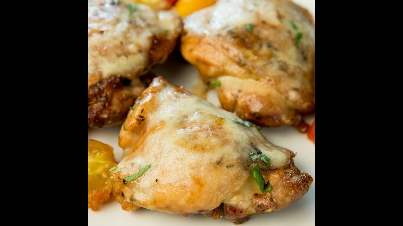 Mozzarella-Topped Chicken Thighs with Sweet Soy Sauce - YouTube