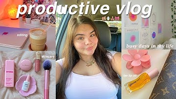 PRODUCTIVE VLOG 🩰🦢 busy days in my life, coffee shop, aesthetic vlog, skincare & errands