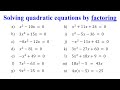 Solving Quadratic Equations by Factoring | Algebra Tutorial
