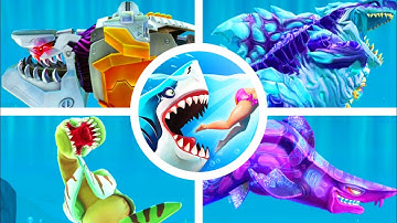 HUNGRY SHARK WORLD - ALL UPGRADES ANIMATIONS