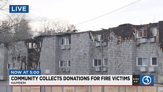 VIDEO: Community collects donations for fire victims in Hamden