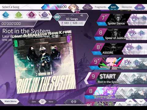 Arcaea - Riot in the System (FTR 9 & ETR 10 - First Attempt)