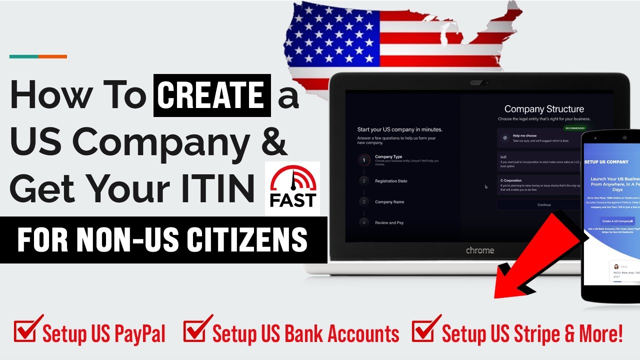 How To Create a US Company & Get Your ITIN Fast! (Get US PayPal, Stripe