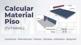 Como calcular los materiales para un PISO - Piso de Cerámica, Piso de Porcelanato - EXCE screenshot 2