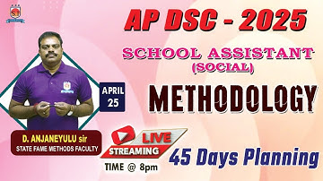 AP DSC-2025 |  SOCIAL METHODS | LIVE  |SGT SCHOOL ASSISTANT |25  APRIL 2025.  TIME @ 8pm .