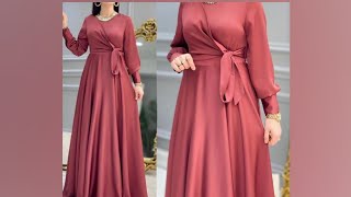 تفصيل فستان كروازي تحفه وقمة فالاناقة👗✂️ تفصيل و خياطة فستان تركي شيك جدا 😍