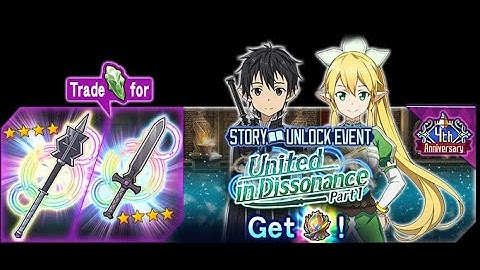 Sword Art Online Memory Defrag - United in Dissonance Part 1 Event Full Story