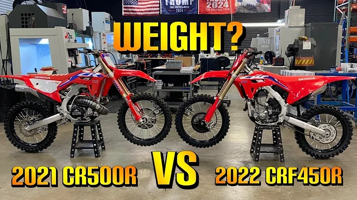 2021 CR500R vs 2022 CRF450R  HONDA  How much do they weigh?