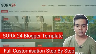 Sora 24 Premium Looking Blogger Template Customization in Hindi 🔥🔥 | Tech Reveal screenshot 2