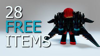 28 FREE ITEMS TO GET ON ROBLOX 😮