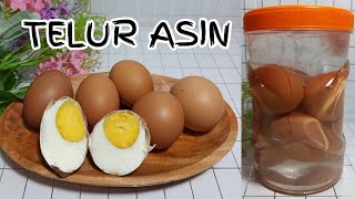 Telur Asin ( Telur ayam negeri) cuma direndam 10 hari