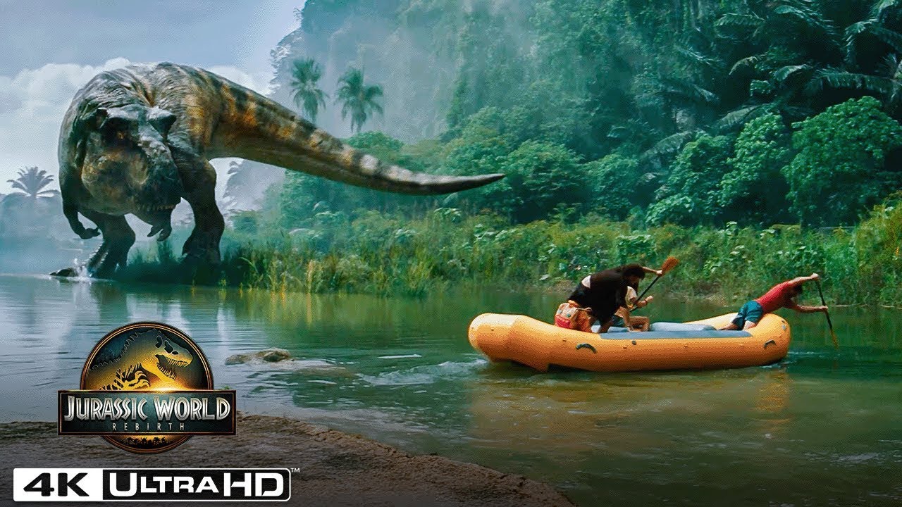 Jurassic World Rebirth Epic Clip (Hindi) 2025 - T-Rex / D-Rex Attack Scene-4k