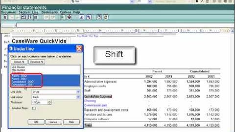 IFRS Financials: Working in the Financial Statements - Underlines