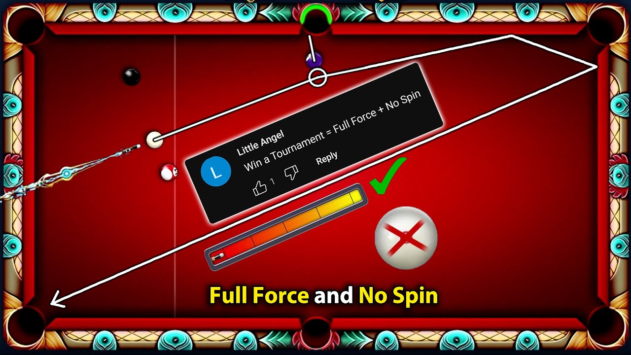 8 Ball Pool - CHALLENGE WIN a Tournament FULL FORCE and NO SPIN only (impossible) - GamingWithK
