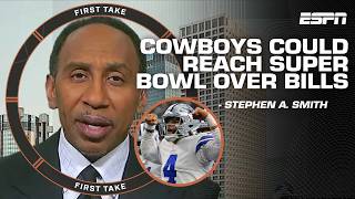 Stephen A. says the Cowboys have a better chance to reach the Super Bowl over the Bills | First Take