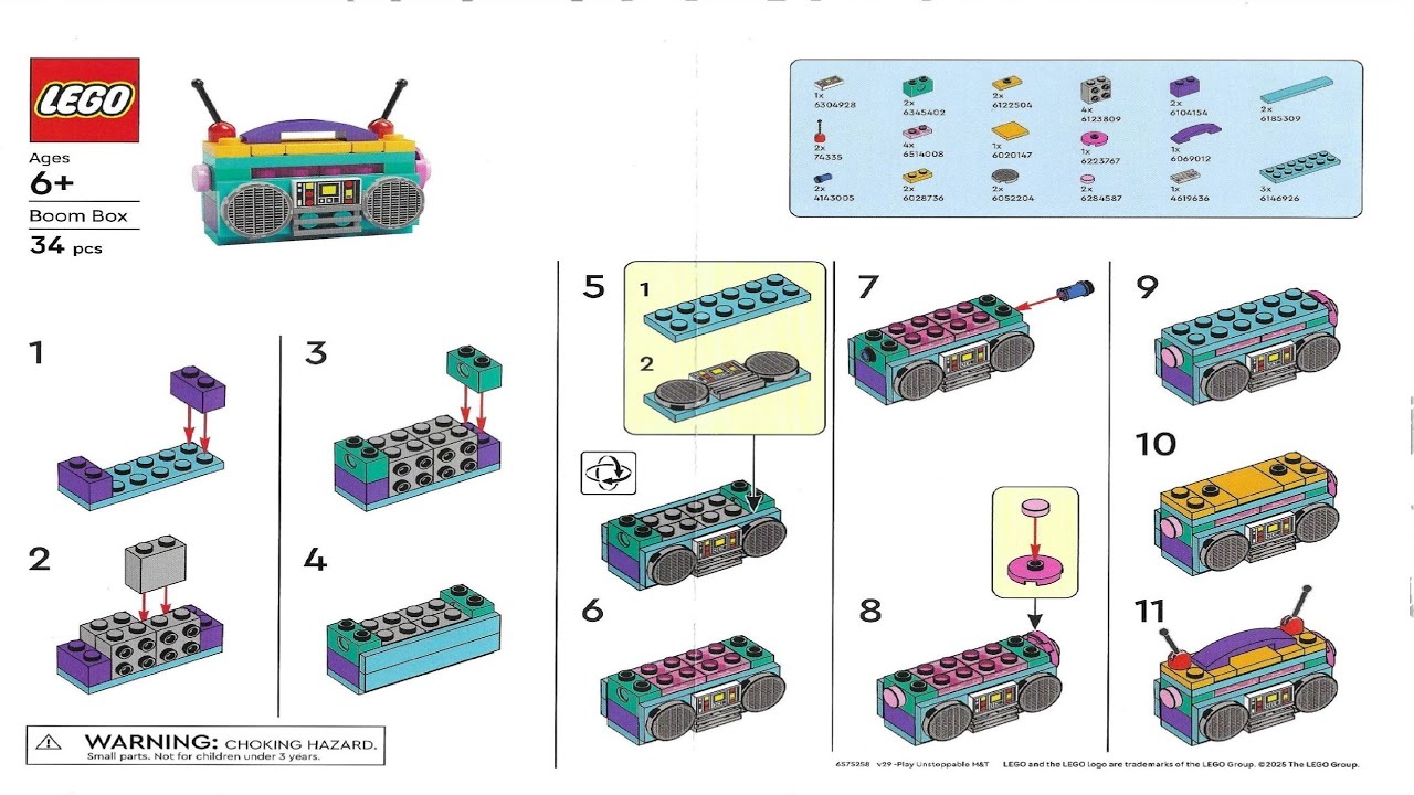 Promotional - Boom Box M&T - LEGO brand stores LEGO instructions